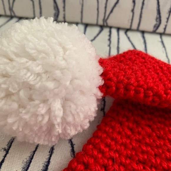 ⭐️Hand Crocheted Children's Christmas Santa Beanie - Picture 9 of 12
